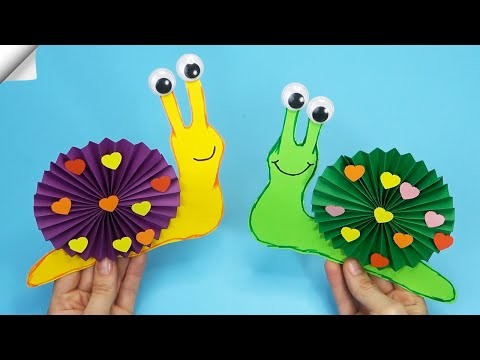 Valentine's day easy crafts - Snails lovers - Easy paper crafts