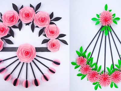Wall Hanging Craft Ideas | DIY Home Decor | Paper Flower Wall Hanging