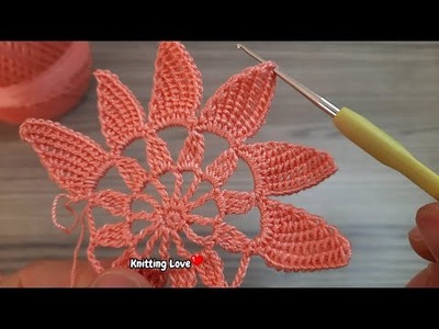 WONDERFUL???? Beautiful Flower Crochet Pattern * Knitting Online Tutorial for beginners Tığ işi örgü