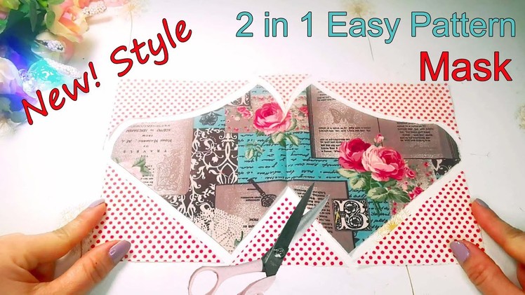 ???? 2 in 1 Easy Pattern Mask | Face Mask Sewing Tutorial | How to Make Mask Making Idea  Easy DIY Mask