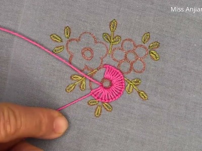 3 Tiny Flower Embroidery Designs, Hand Embroidery Cute Flowers Design Tutorial Step by Step