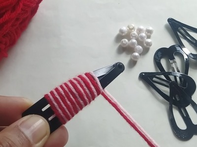 Amazing 2 Beautiful Woolen Flower craft ideas with Hair Pin | Easy Sewing Hack