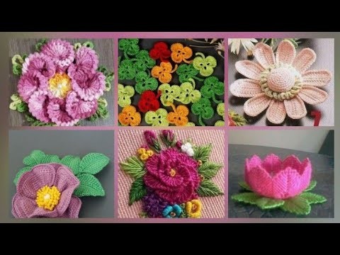 Beautiful Free Crochet Craft Design Amazing Colorfull Flower And Sample Pattern