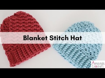 Blanket Stitch Hat | Easy Crochet Tutorial | Newborn to Adult Hat Sizes