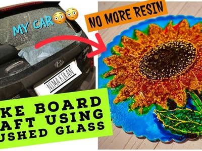 Cake Board Craft Idea.No more Resin.Easy and cheap method to get Resin Effect. #cakeboardcraft #diy
