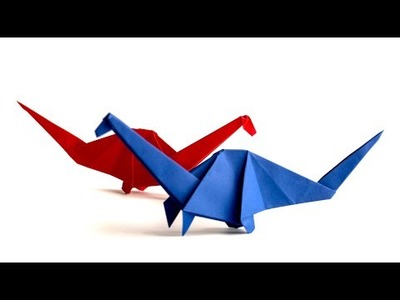 Cómo hacer un dinosaurio de origami - Arte de papel - DIY