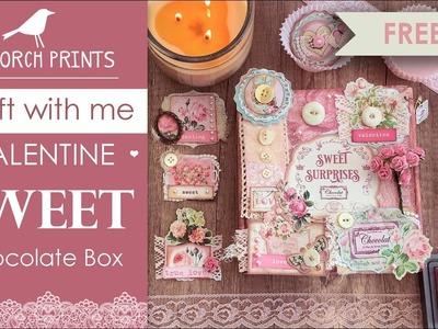Craft With Me!????| Sweet Valentine Box | My Porch Prints Junk Journal & Crafting Tutorial