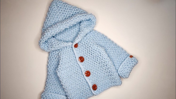 Crochet #58 How to crochet a very soft baby hoodie. Part 2