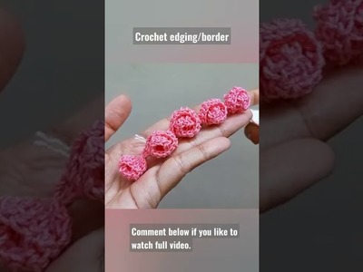 Crochet flower edging