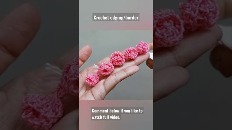 Crochet flower edging