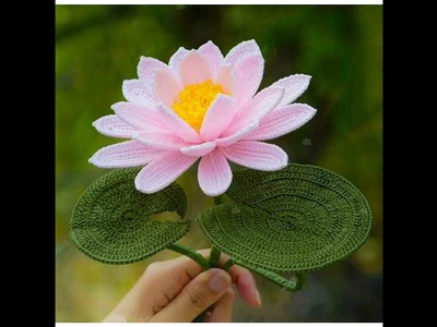 Crochet Lotus Flower Patterns#crochet#woolen