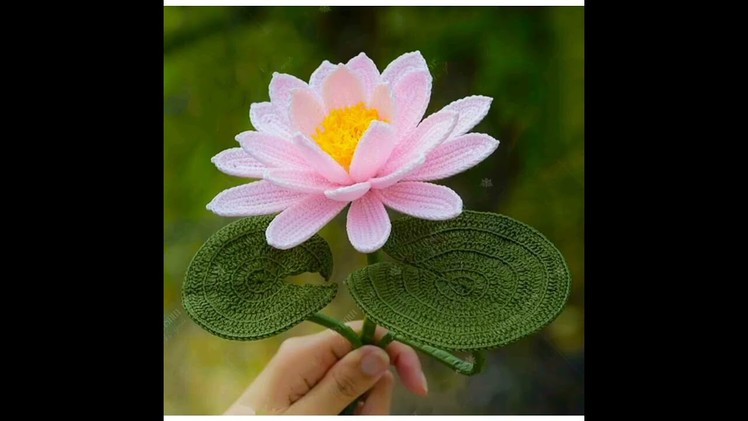 Crochet Lotus Flower Patterns#crochet#woolen