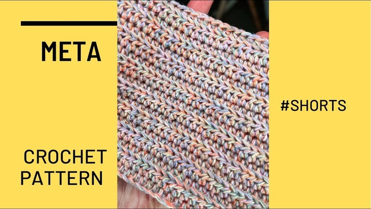 Crochet pattern META short tutorial | perfect crochet pattern for blankets and scarves #SHORTS