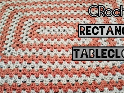 CROCHET|| Rectangle tablecloth.tablecover making.granny rectangle tablecloth #crochet #tablecloth
