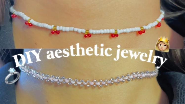 DIY aesthetic necklaces????. Pinterest & TikTok inspired ????