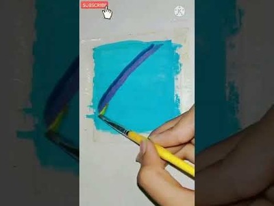 DIY cute painting tutorial.rainbow painting #shorts #trending #cute #painting #tutorial