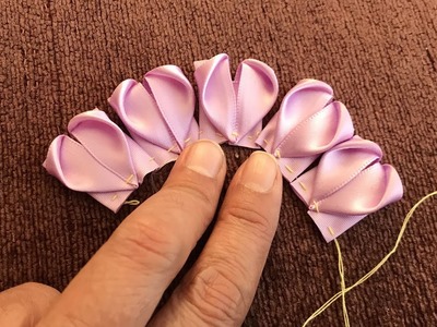 DIY Flower - Ribbon Flower - How To Make Beautiful Kanzashi Ribbon Flower- Flower For Embroidery
