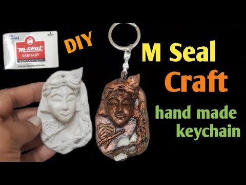 DIY keychain.key chain made with M seal.M seal craft @Sruthi's Vlog