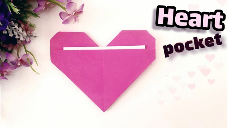 DIY Origami Heart Pocket with Secret Message | DIY Valentine Gift ideas