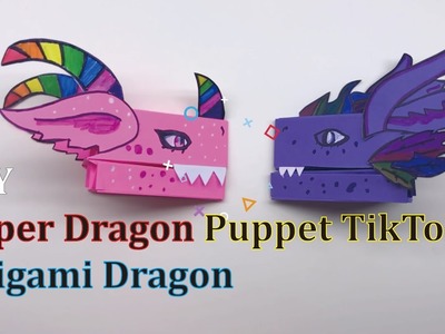 DIY Paper Dragon Puppet TikTok | Origami Dragon