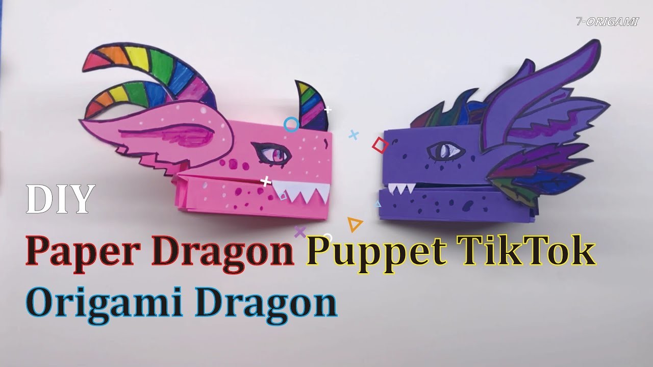 DIY Paper Dragon Puppet TikTok, Origami Dragon