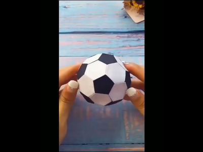 Diy paper football | how to make paper football  ball | origami football | #artandcraftidea #ball