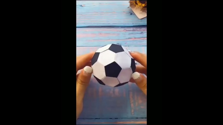 Diy paper football | how to make paper football  ball | origami football | #artandcraftidea #ball