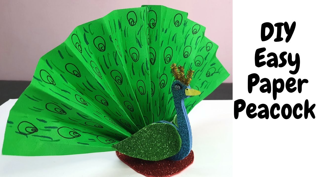 DIY Paper peacock ????, How to make a paper peacock, origami craft