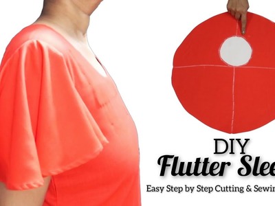 DIY Trendy Flutter Sleeves || Easy Step by Step Cutting & Sewing Tutorial || #stalkmycloset