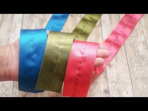 ????Easiest DIY Ribbon Flowers????|Hand Embroidery Designs|DIY Cloth Flowers|Fabric Reuse|Quicky Crafts
