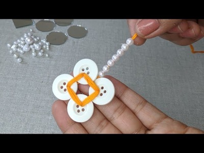 Easy Hand Embroidery flower design trick .New Amazing Hand Embroidery flower design idea:Kurti.Dress