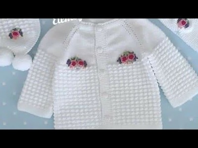 Easy Hand Knitting New Born Baby Cardigan Design.latest Hand knitting design