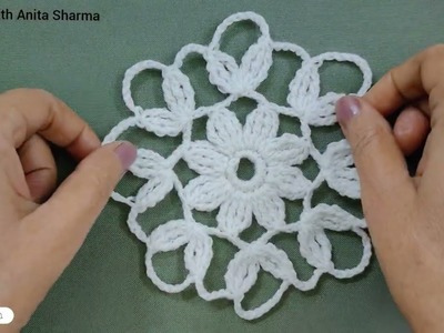 {Eng Subs} Crochet Lace For Tikki Thalpos. Thalposh. Table cover. Placemat, bed or cushion cover