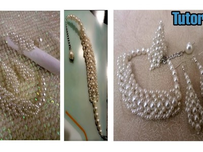 Flat Spiral Pearls Jewelry Set.How to make Pearl Jewelry.somycrafty