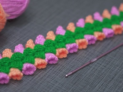 Flower pattern #toran patti design #Jhalar ki patti #Crochet pattern #woolen lace #HAND EMBROIDERY