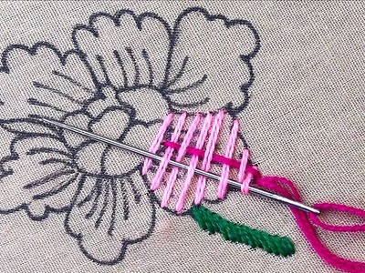 Hand Embroidery Super Unique Flower Embroidery Design Needlepoint Art With Easy Sewing Tutorial
