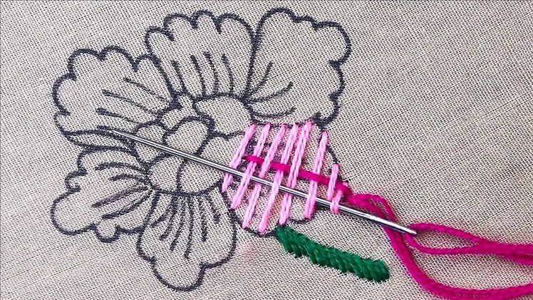 Hand Embroidery Super Unique Flower Embroidery Design Needlepoint Art With Easy Sewing Tutorial