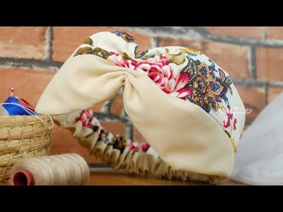 Headband NEW Design ❤️ TWO-TONE Bow-Shaped Headband Design Ideas - Headband with Cotton Fabric