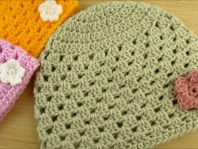 How to crochet a beanie hat Fast & Easy tutorial - with subtitles Happy Crochet Club
