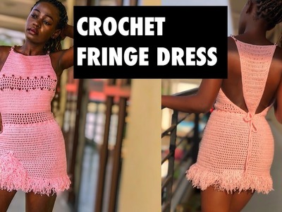 HOW TO CROCHET A DRESS. The MIAMI fringe dress. Pattern tutorial. DIY #crochetdress #crochetpattern