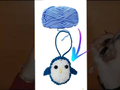 How To Make A Little Penguin Pom Pom DIY Tutorial #shortvideo