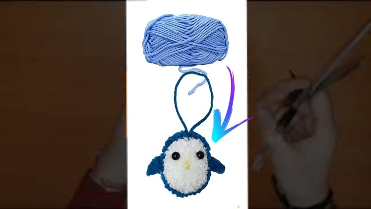 How To Make A Little Penguin Pom Pom DIY Tutorial #shortvideo