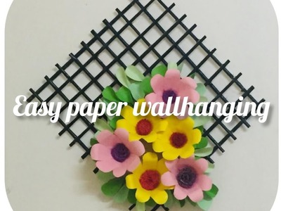 How to make easy wall hanging with paper.wallmate.paper wall hanging.blossomwonder