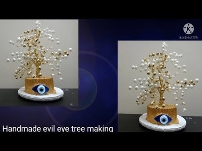 How to make Evil Eye tree for protection, prosperity & goodluck| Pearl tree using waste beads| DIY