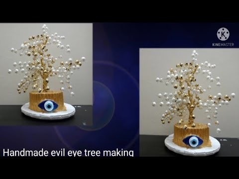 How to make Evil Eye tree for protection, prosperity & goodluck| Pearl tree using waste beads| DIY