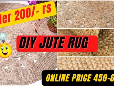 How To Make Jute Rug at Home| Easy Jute Rug DIY |Jute Rug Making Idea Home Decoration DIY Home decor