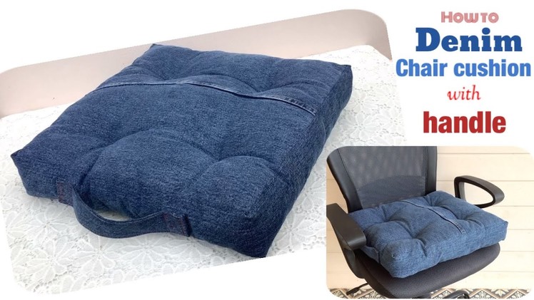 How to sew a chair cushion tutorial, sewing diy a denim chair cushion patterns, denim projects