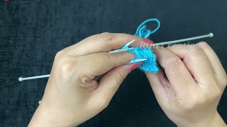 Knitting Kitchener Stitch with Knitting Needle
