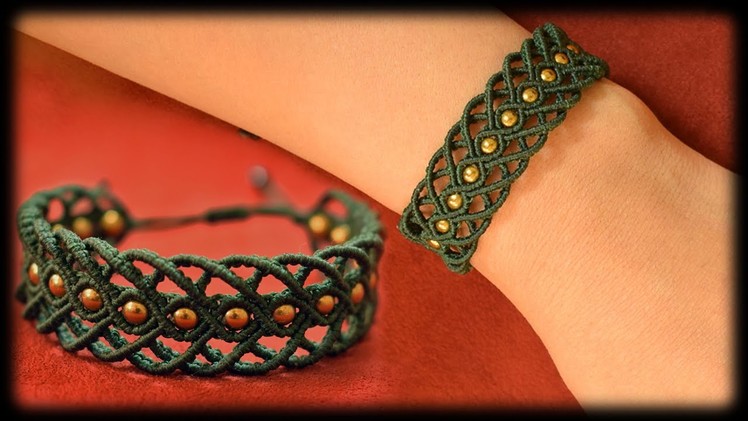 Macrame Bracelet Pattern | Step by step Tutorial | Making Bracelet With Beads