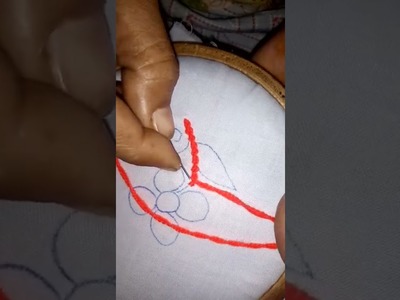 Moti (bead) stitch_easy hand embroidery for pillow.bed sheets